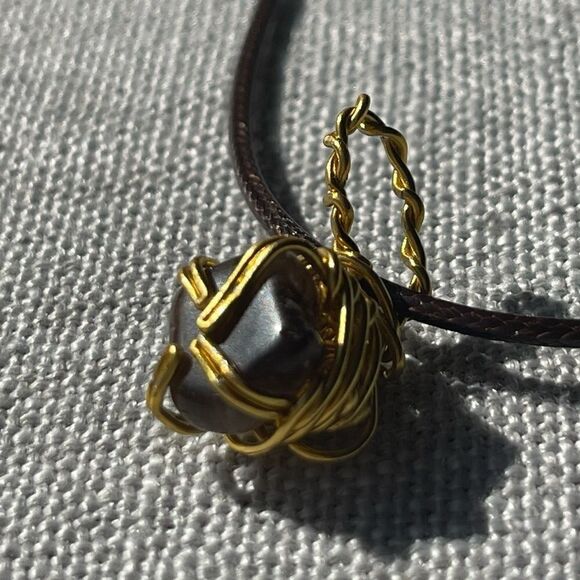 🌋 SMOKEY QUARTZ BOHO GEMSTONE PENDANT NECKLACE 🌋 - Picture 6 of 9